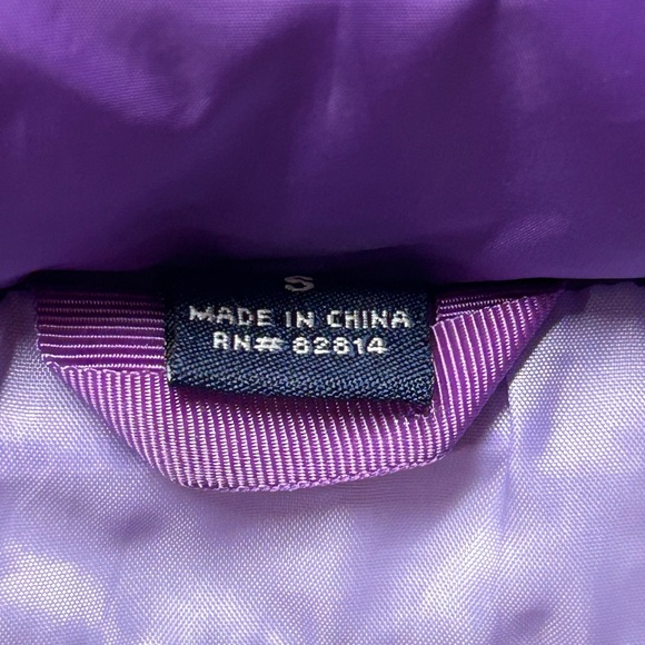 90s Duck Head Purple Down Puffer Vest Small S | Retro Quilted Gorpcore Vintage - Picture 5 of 9